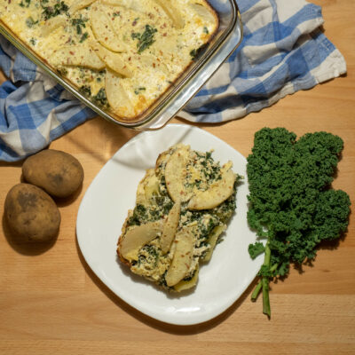 Grünkohlauflauf mit Birne