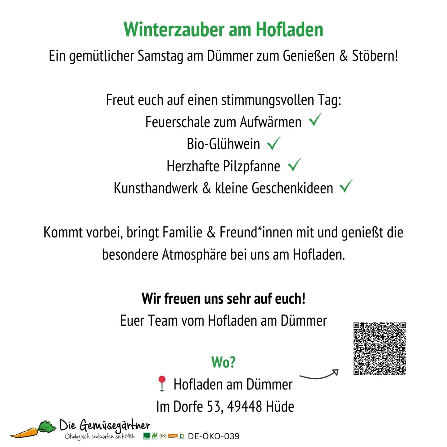 Winterzauber am Hofladen - Die Gemüsegärtner